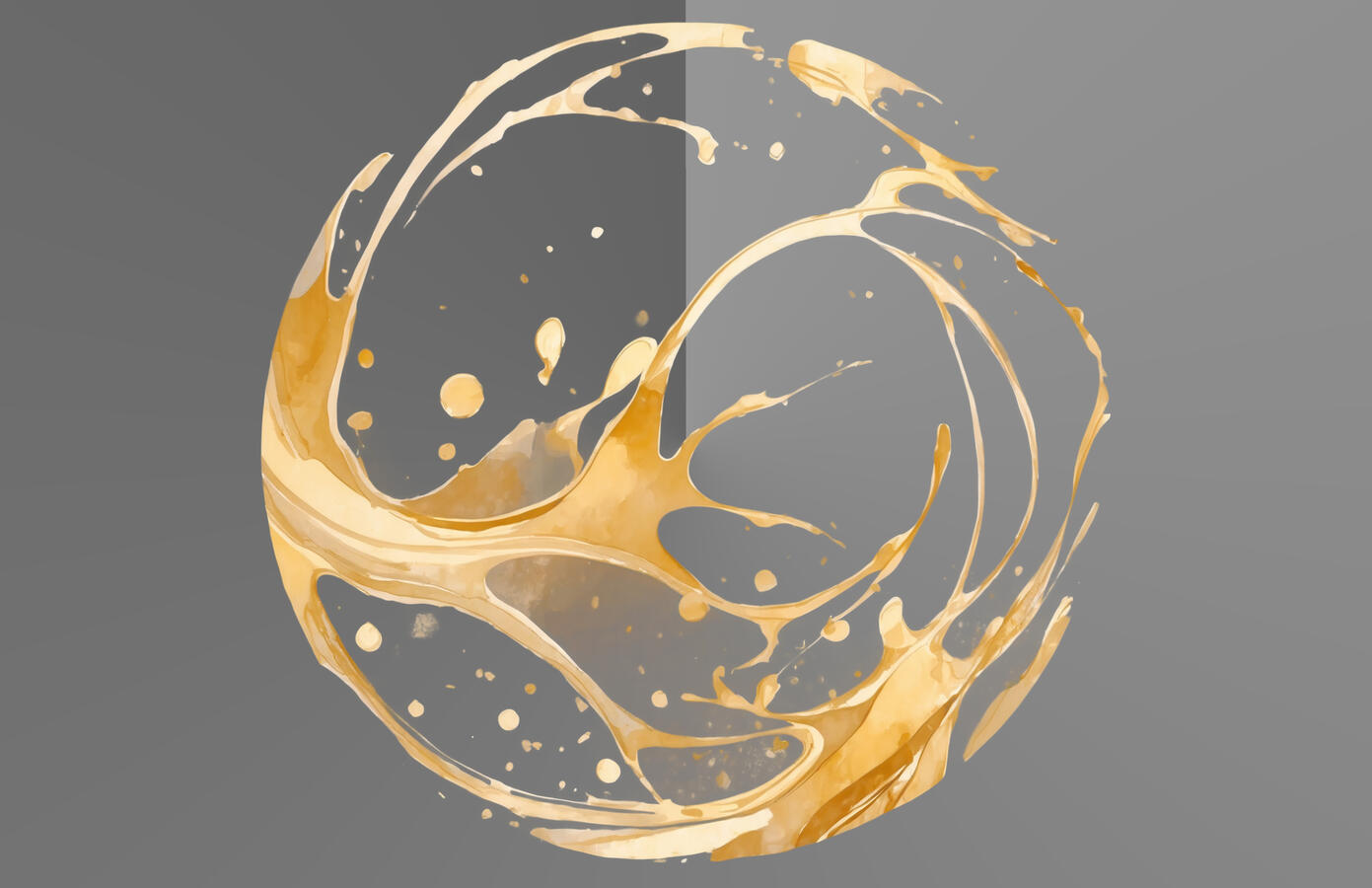 Golden droplet sphere